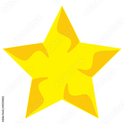 yellow star isolated on white background