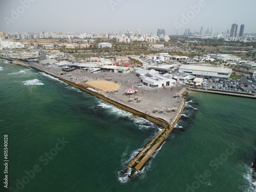 tel aviv port in israel drone view © Skyline_Catch