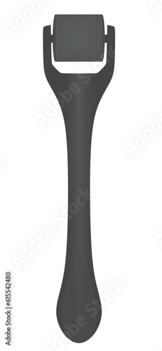 Grey derma skin roller. vector