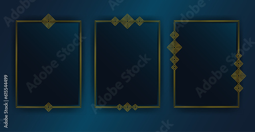 Gold paper frames, premium luxury decorative ornaments