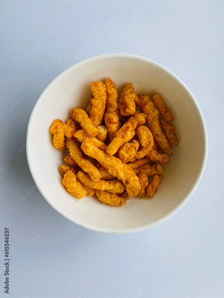 Crunchy Snacks with white background Crunchy Snacks with white background