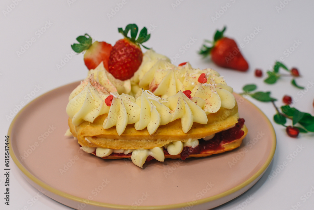 background of colorful cakes with fruit- close up of cakes background of colorful cakes with fruit- close up of cakes