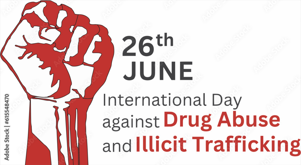 Vector Illustration of International Day against Drug Abuse and Illicit ...