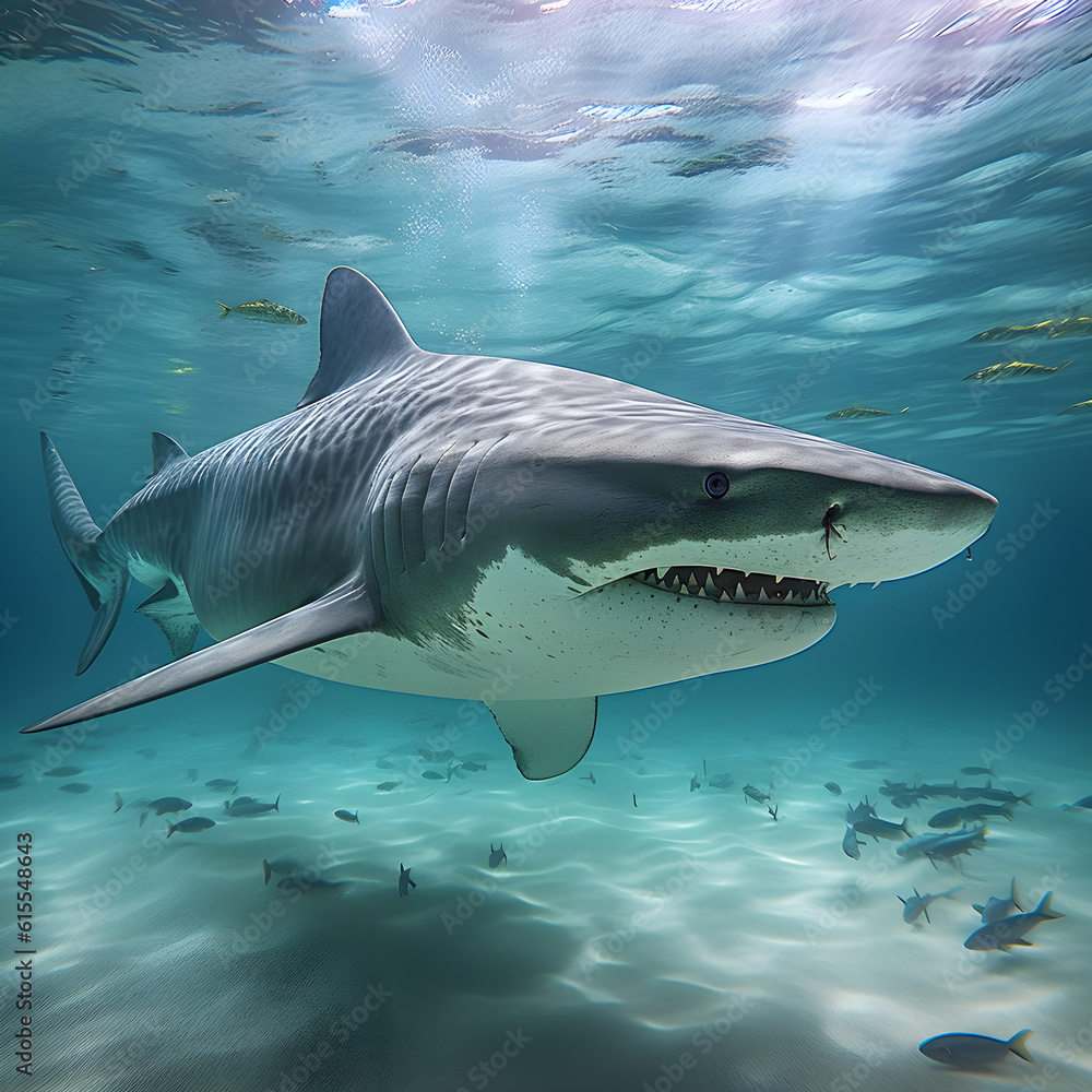 Naklejka premium tiger shark