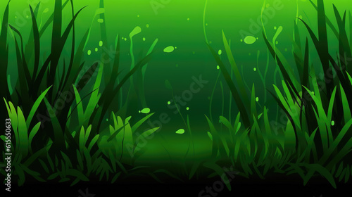 a green nature bounded cartoon artwork  ai generated image