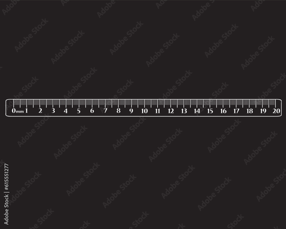 Fototapeta premium Ruler in isolate on a white background. Vector illustration