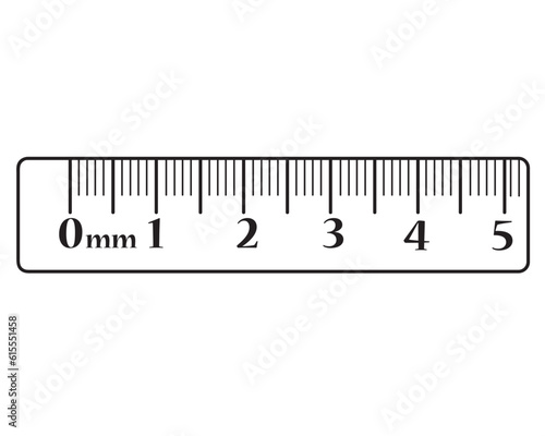 Ruler in isolate on a white background. Vector illustration