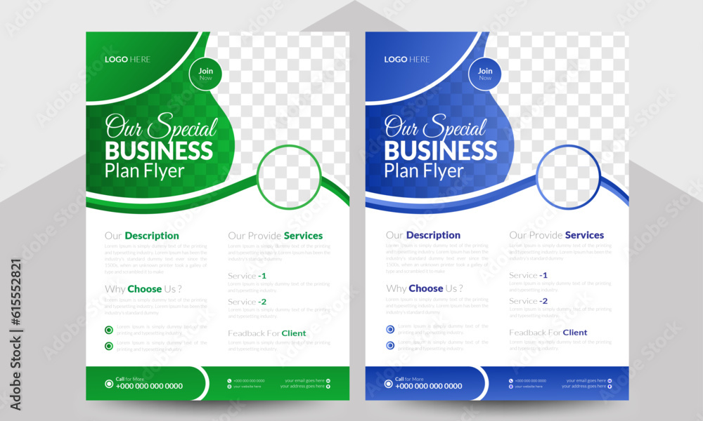Professional & Modern Flyer Cover Design template for Development your business and target consumer