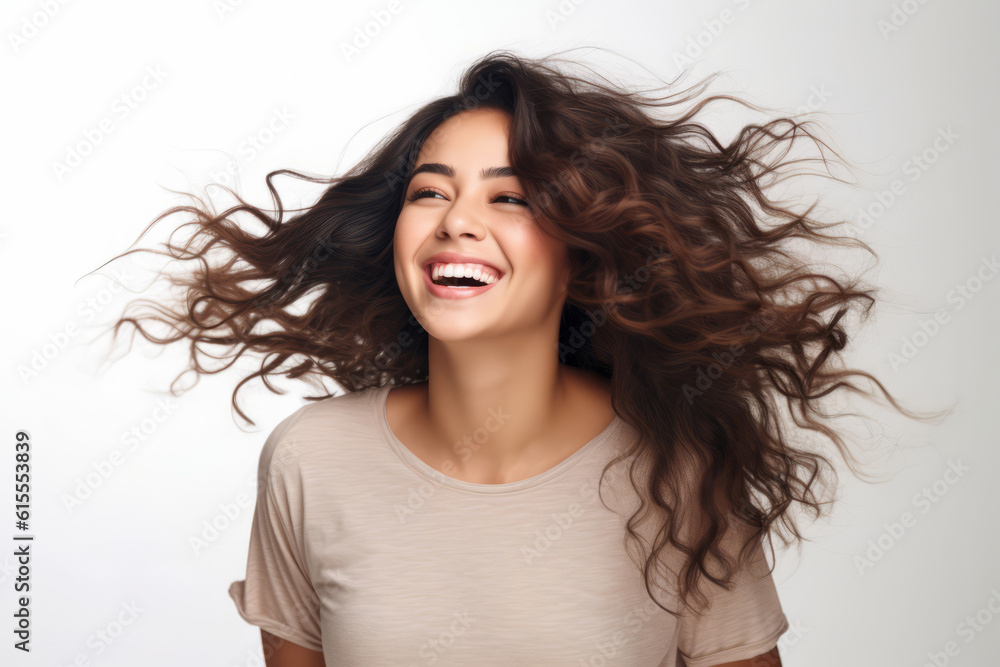 Portrait of a happy young woman. studio shot against a plain white background Portrait of a happy young woman. studio shot against a plain white background