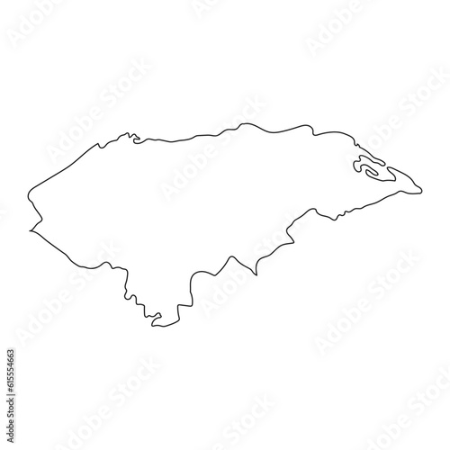 Highly detailed Honduras map with borders isolated on background