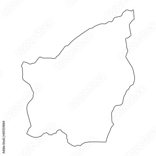 Highly detailed San Marino map with borders isolated on background