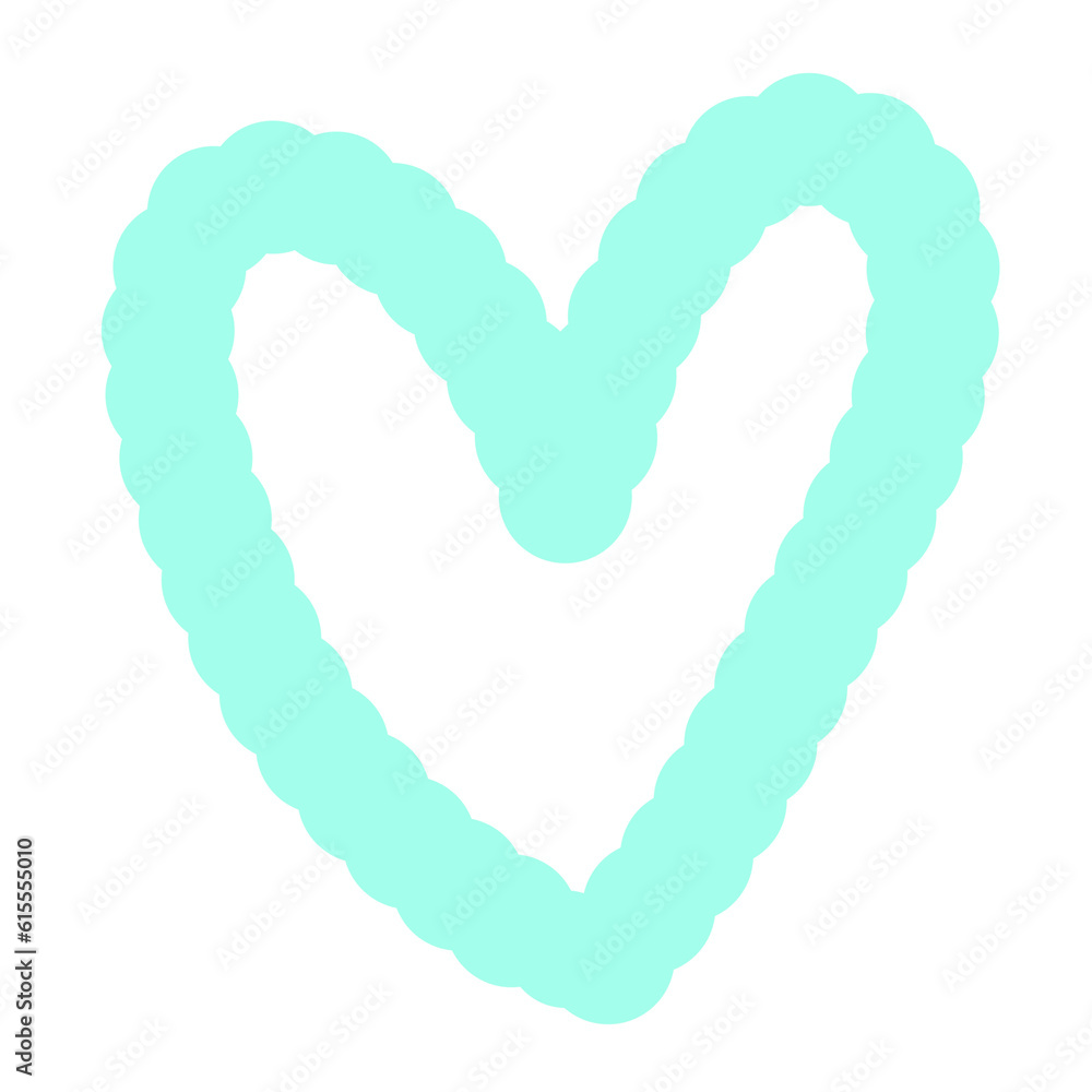 Heart Love Line Icon Collection Shape  Illustration Love Bubble note paper journal daily planner stickers