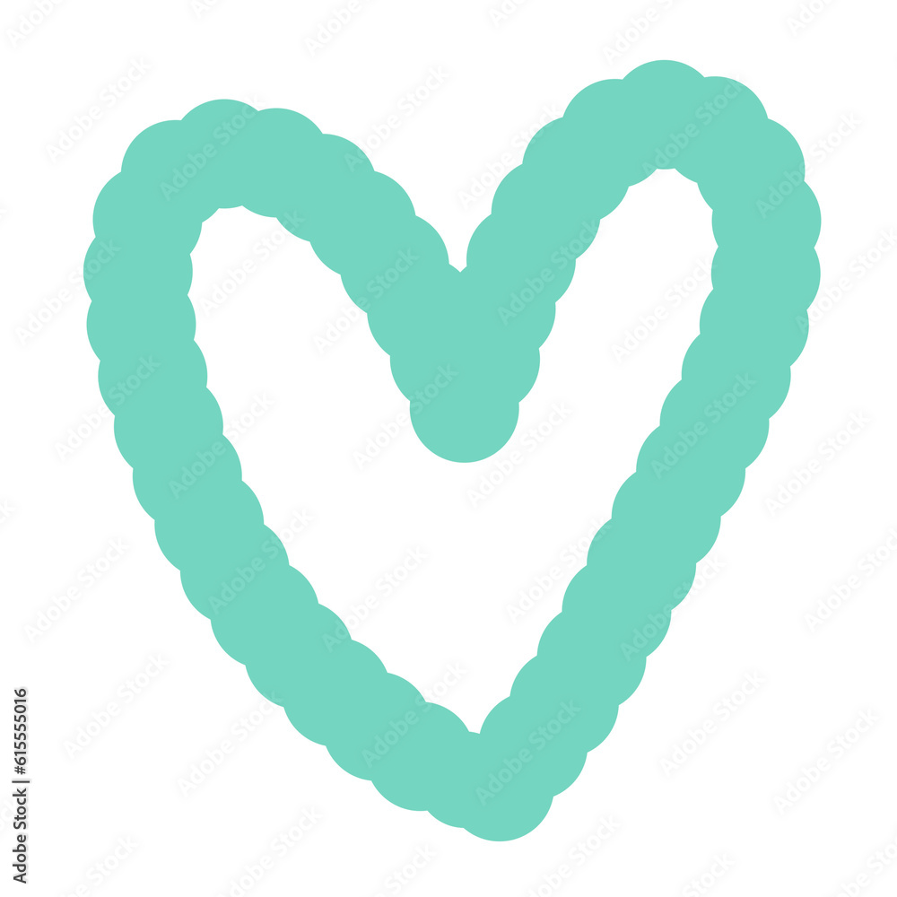 Heart Love Line Icon Collection Shape  Illustration Love Bubble note paper journal daily planner stickers