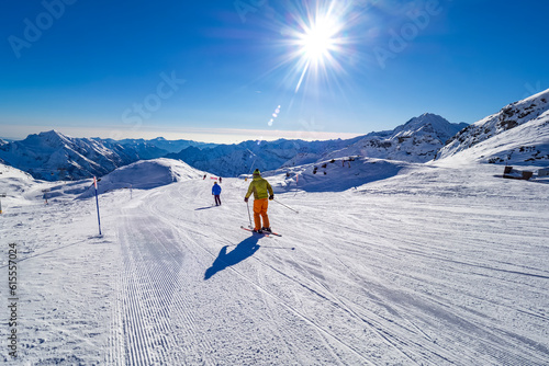 Ski slopes in Monte Rosa ski resort photo