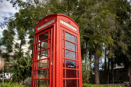 London style red telephone booth  Goom park Curitiba Paran   PR Brazil Brasil Parana