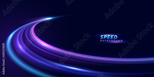 Abstract speed line background. Dynamic motion speed of light. Technology velocity movement pattern for banner or poster design. Vector EPS10. photo