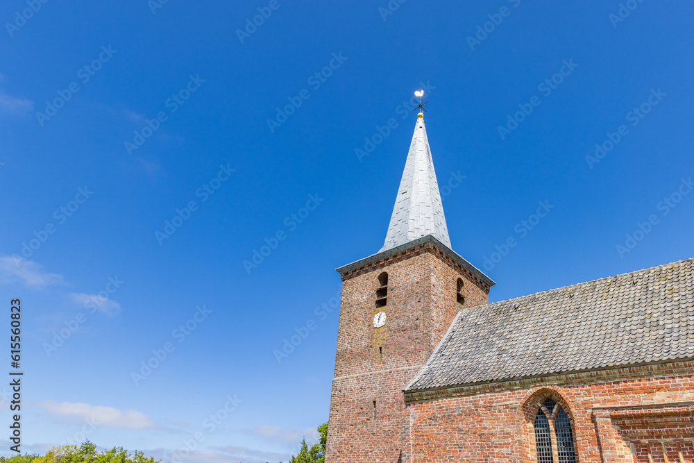 Saint Jan church national monument in village Hoorn at Wadden island Terschelling in Friesland province in The Netherlands
