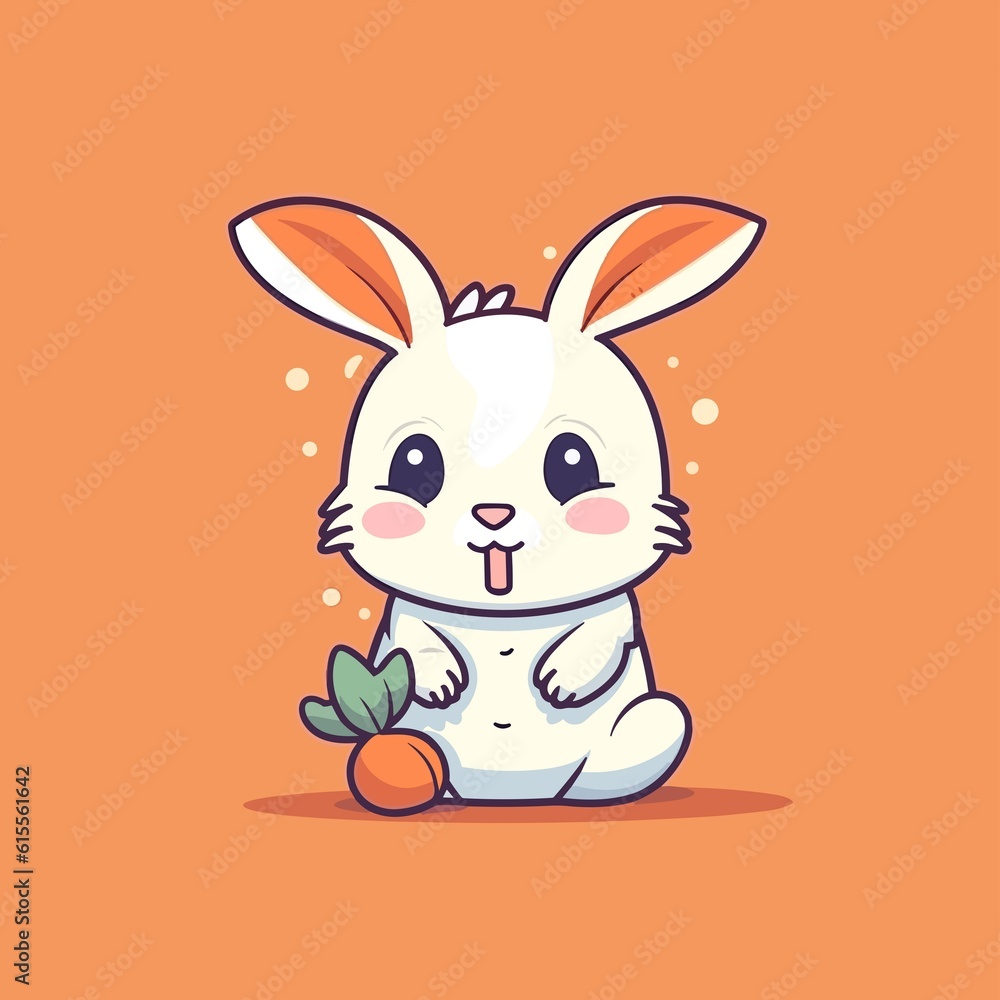 Cute rabbit vector icon illustration. animal nature icon concept isolated flat, cute bunny vector illustration Cute rabbit vector icon illustration. animal nature icon concept isolated flat, cute bunny vector illustration
