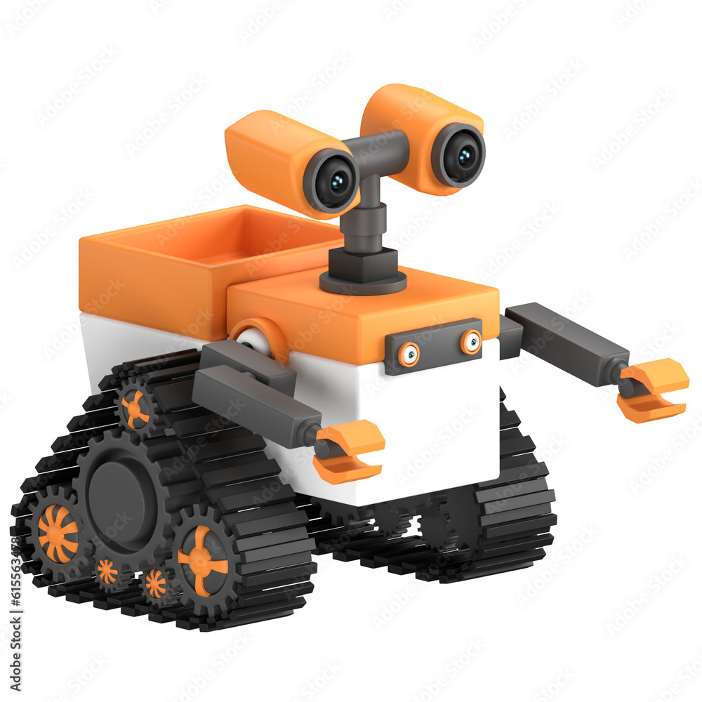 3D illustration of a robot mars rover 3D illustration of a robot mars rover