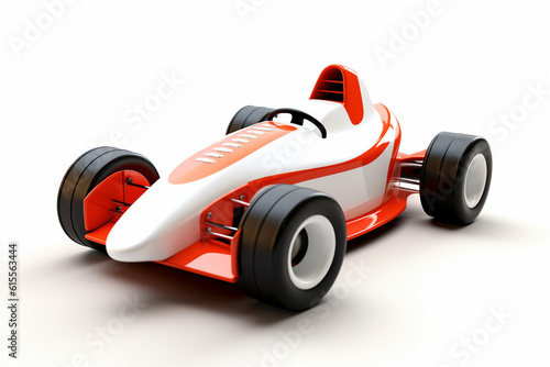 perspective car generic race white background