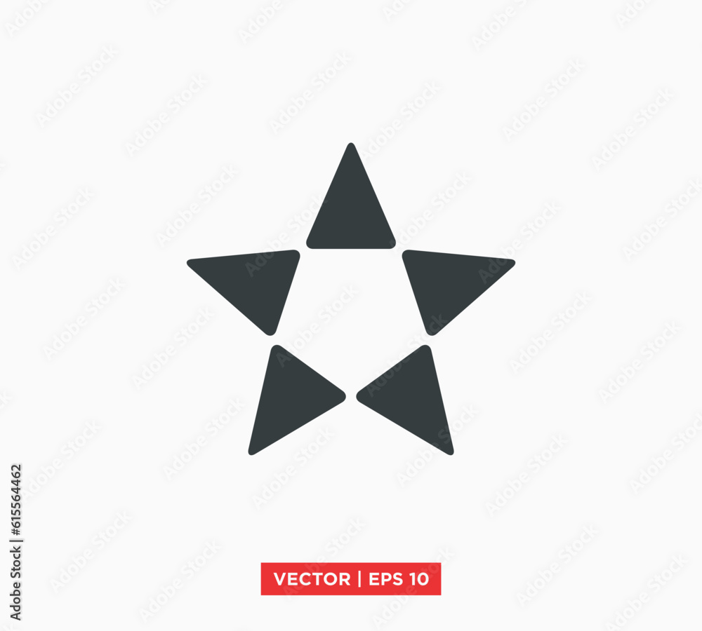 Star Icon Flat Vector Illustration Design Template Star Icon Flat Vector Illustration Design Template