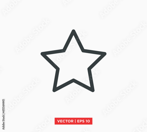 Star Icon Flat Vector Illustration Design Template