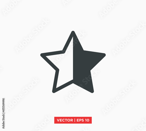 Star Icon Flat Vector Illustration Design Template