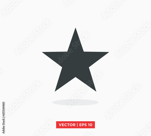 Star Icon Flat Vector Illustration Design Template