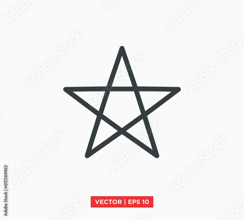 Star Icon Flat Vector Illustration Design Template