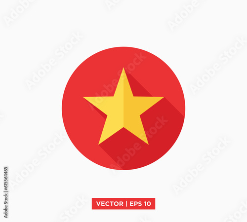 Star Icon Flat Vector Illustration Design Template