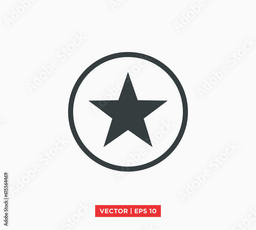 Star Icon Flat Vector Illustration Design Template