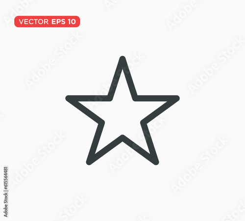 Star Icon Flat Vector Illustration Design Template
