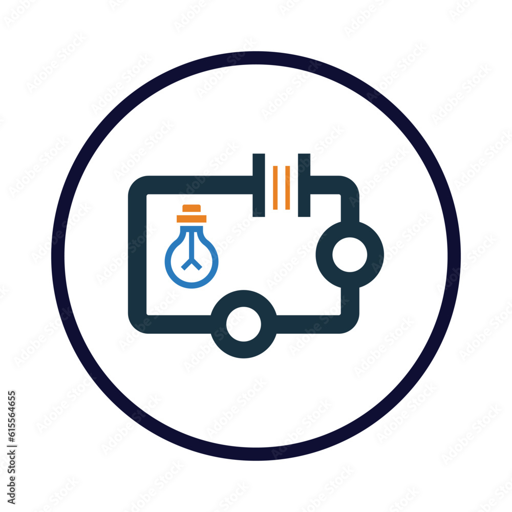 Logic, bulb, light bulb, electric logic icon