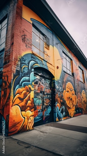 Vibrant Urban Street Art. Generative AI