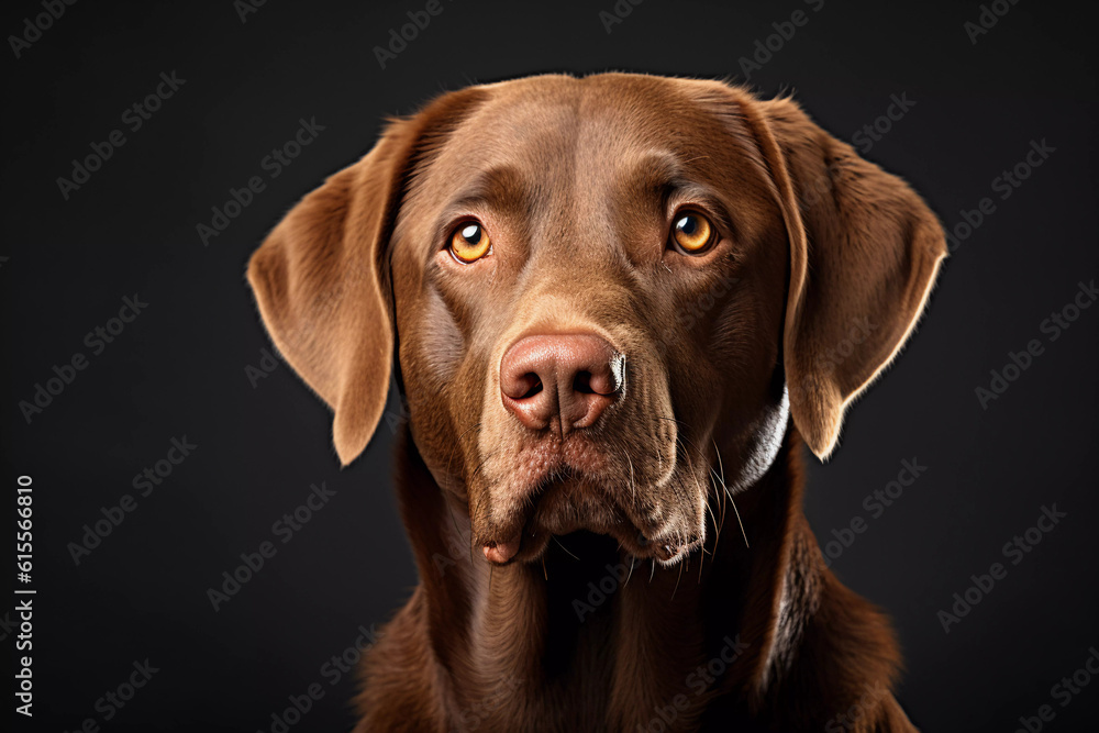 The Heart of a Labrador: Soulful Connection on Seamless Background - Generative AI