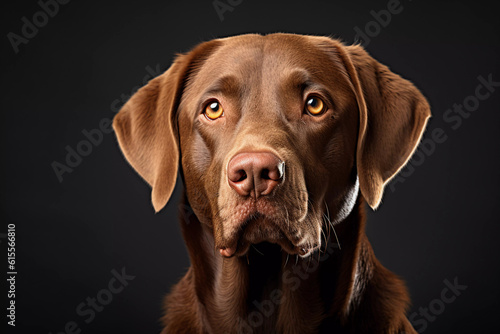 The Heart of a Labrador: Soulful Connection on Seamless Background - Generative AI