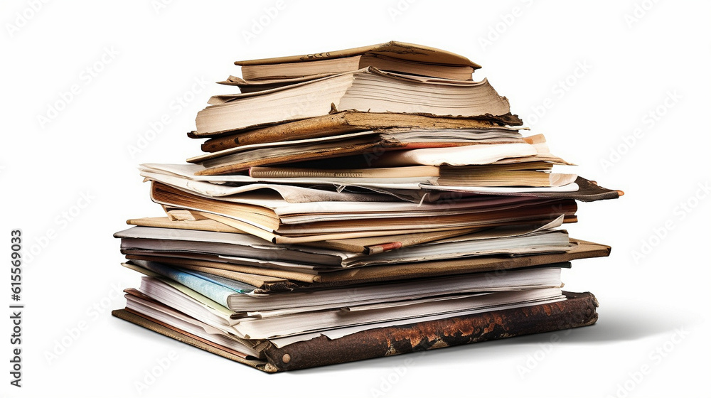 paperwork Stacked files on isolated background paperwork Stacked files on isolated background