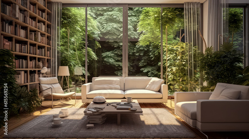 3D render Nature's Haven- A Serene Fusion of Living Room and Garden relax view for Tranquility and Harmonious Connection interior design.jpg