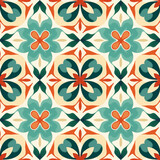 seamless colorful abstract pattern tale background, ai generated
