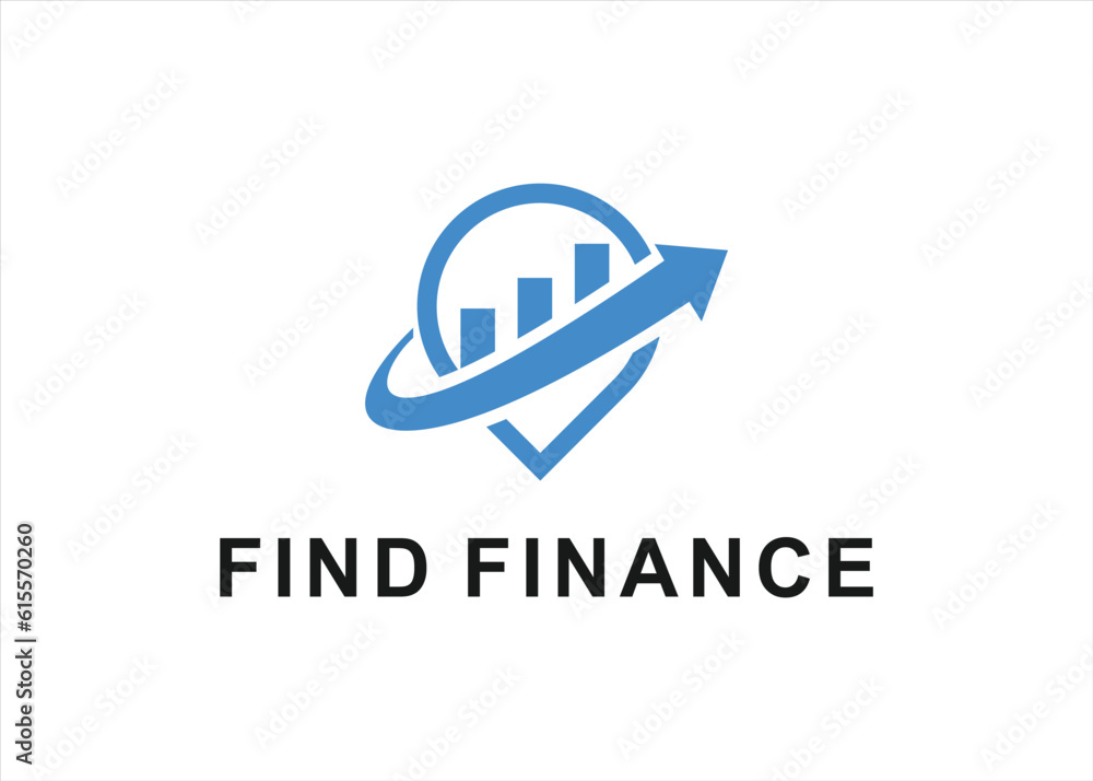 financial location logo design vector silhouette illustration financial location logo design vector silhouette illustration
