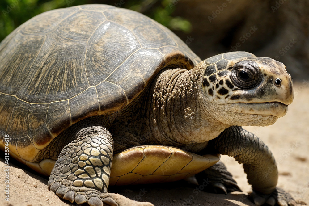 closeup of a turtle, generative AI closeup of a turtle, generative AI
