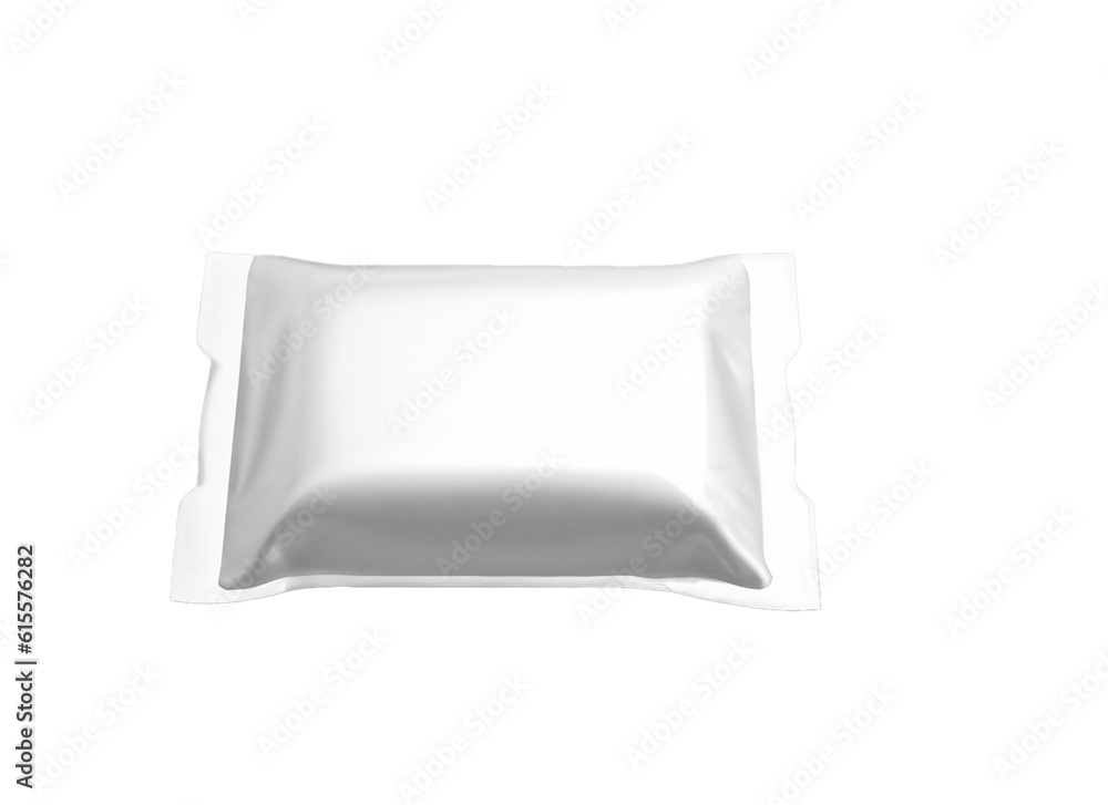 blank white plastic and silver metallic foil bag for packaging design. Mockup template, transparent png blank white plastic and silver metallic foil bag for packaging design. Mockup template, transparent png