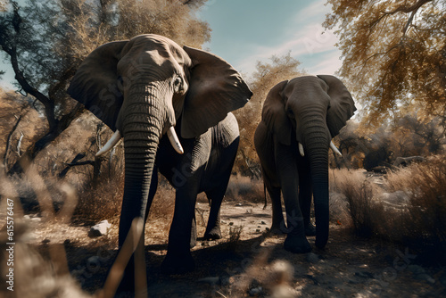 Elephants: Guardians of the Wild. Generative AI