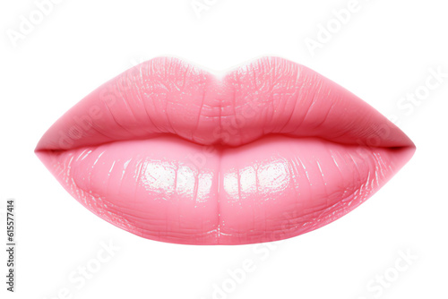 Pink lips isolated - Generative AI