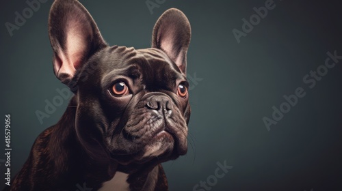 French bulldog close-up. Generative AI © BraveSpirit