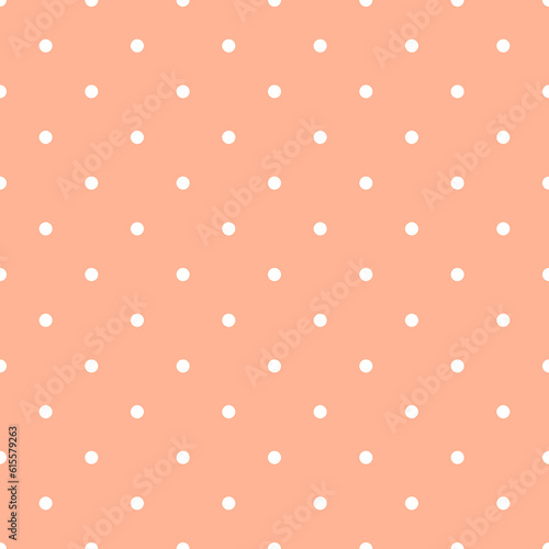 Fototapeta Naklejka Na Ścianę i Meble -  Pink and White Large Polka Dots Pattern Repeat Background