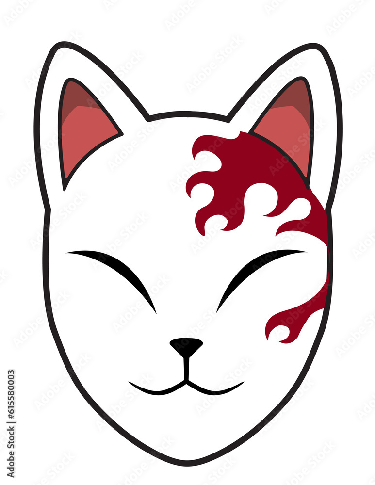 Demon,Slayer kimetsu mask ,japanese isolated background Demon,Slayer kimetsu mask ,japanese isolated background