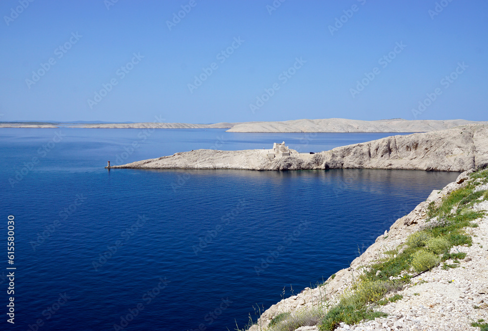 scenic landscape on pag island