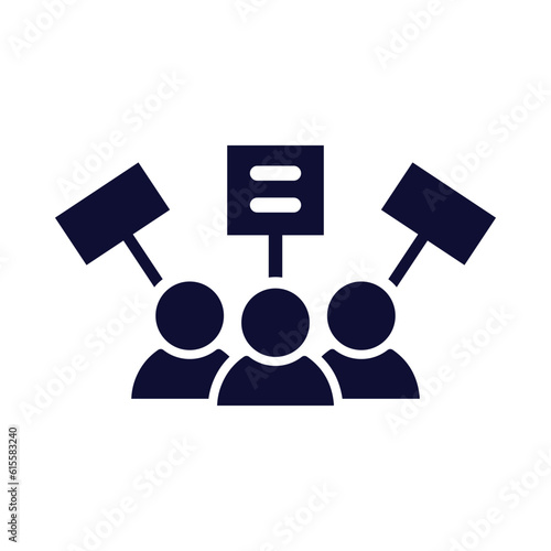 Crowd of people, protest, strike, revolution, Demonstration, Protest Icon
