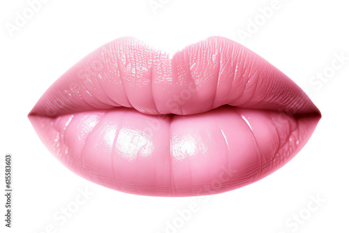 Pink lips isolated - Generative AI